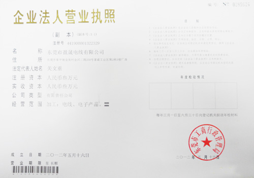 营业执照（副本）